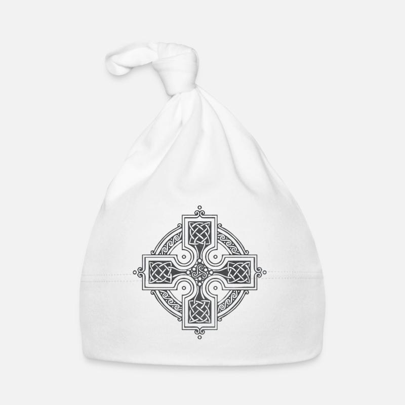 Keltisches Kreuz Baby Bio-Mütze