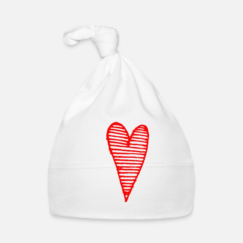 Coeur rouge Bonnet bio Bébé