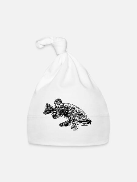 pike - Organic Baby Cap - white - Front