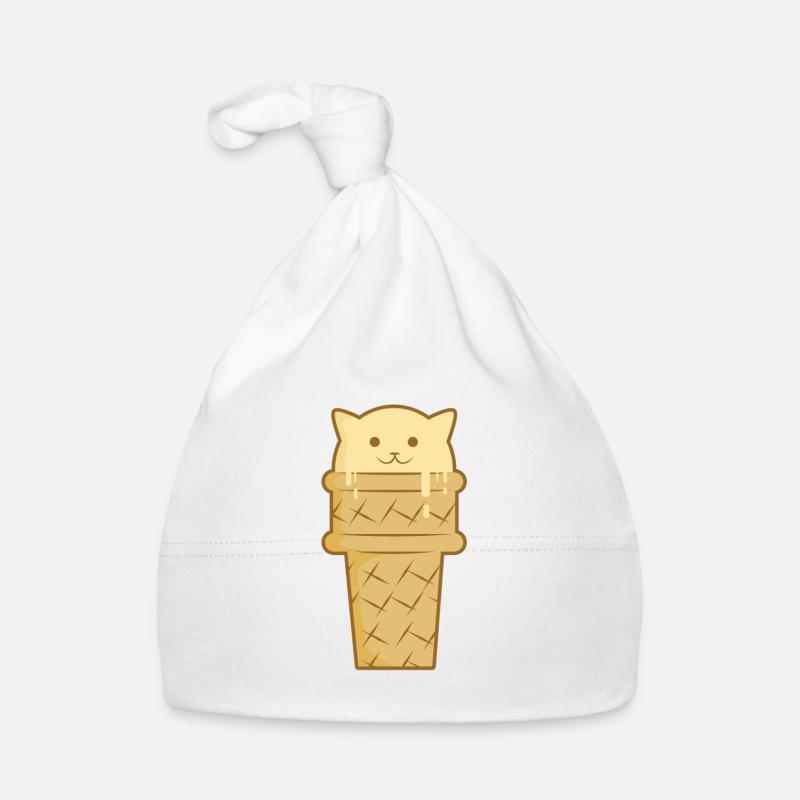 cats Squirrel - Organic Baby Cap - white