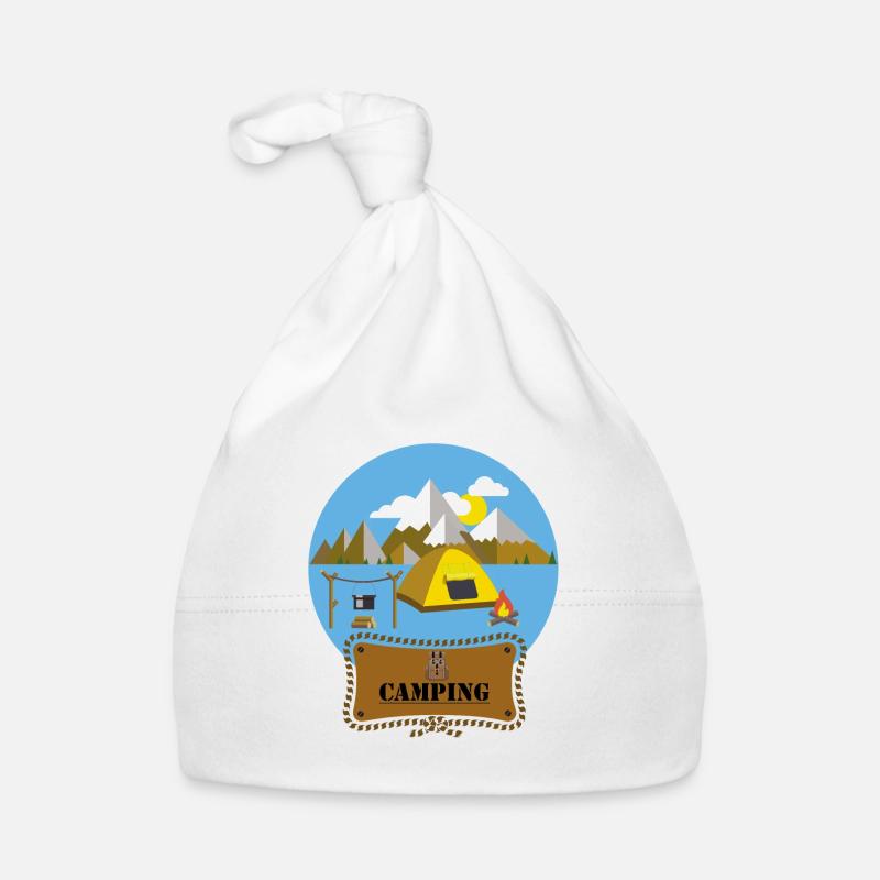 Plan de design outdoor Camping Camp de camp de camp montagnes Bonnet bio Bébé