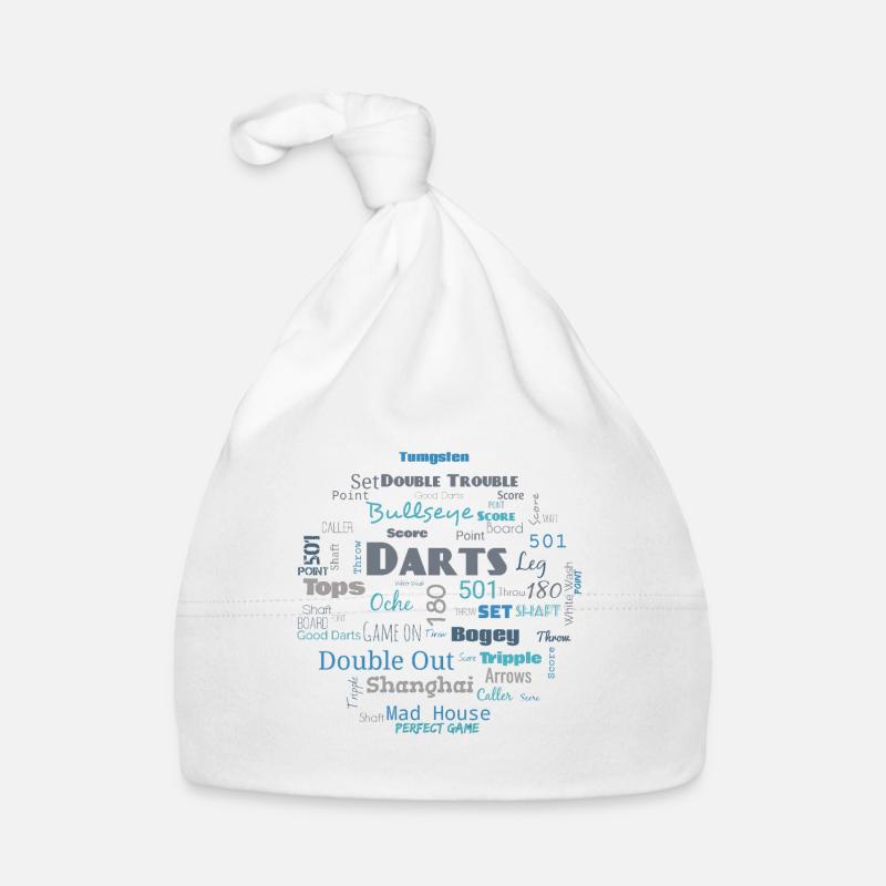 Dart - Word Cloud Blau Baby Bio-Mütze
