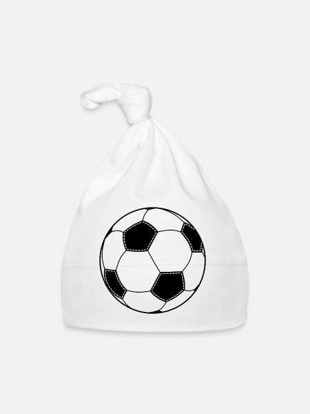 Soccer - Organic Baby Cap - white - Front