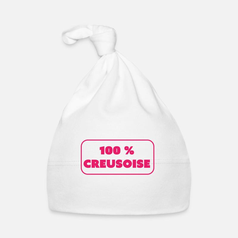 100 % creusoise ! - Bonnet bio Bébé - blanc