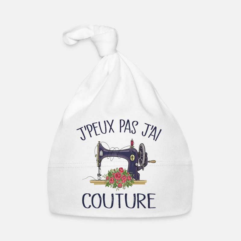 Je Peux Pas J'ai Couture - Bonnet bio Bébé - blanc