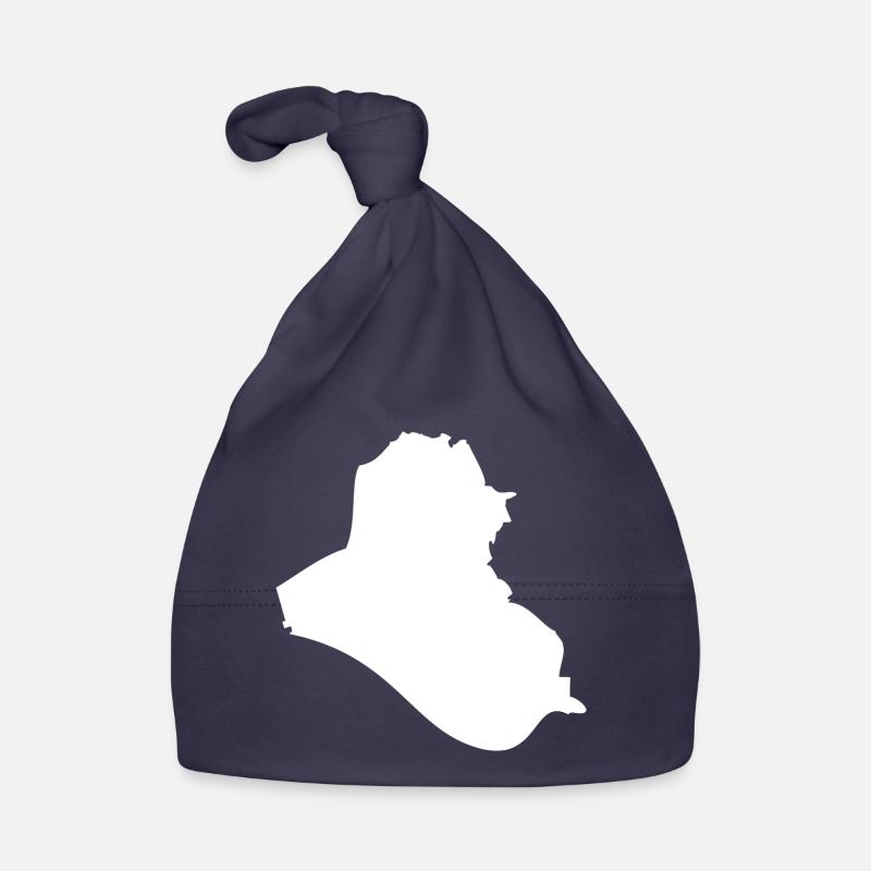 Iraq map flag Organic Baby Cap
