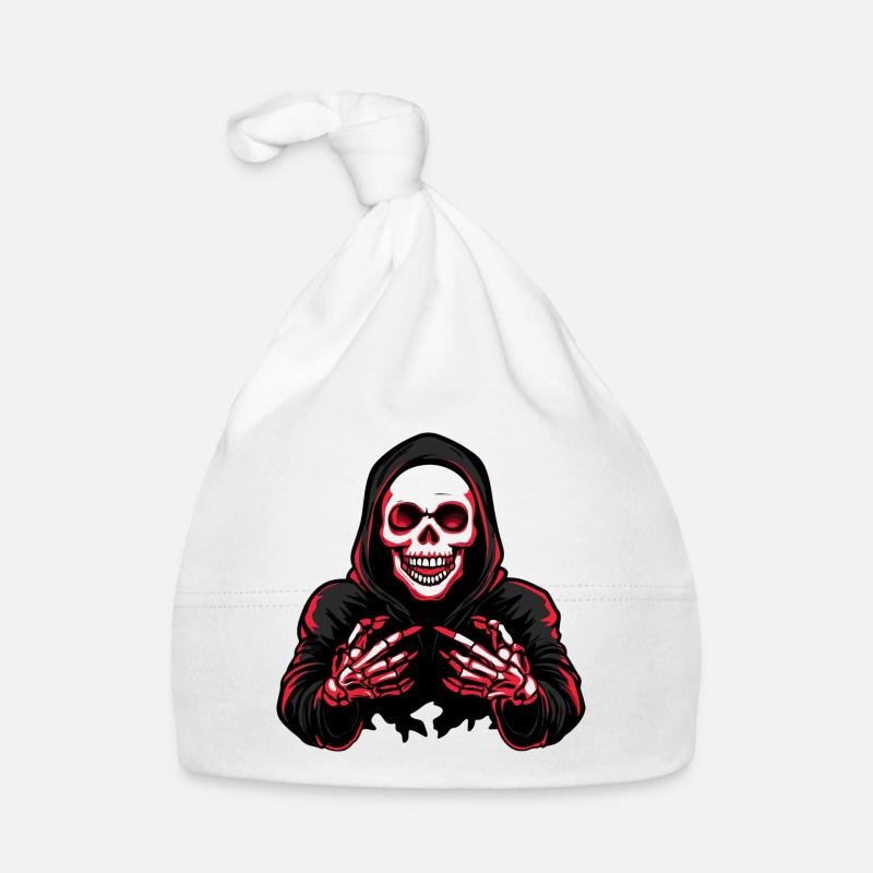Crâne Halloween Bonnet bio Bébé