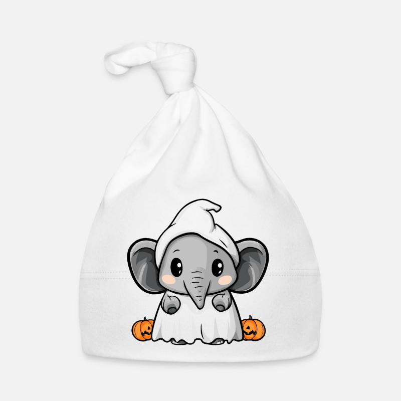 Elefant Halloween Comic Geist Baby Bio-Mütze
