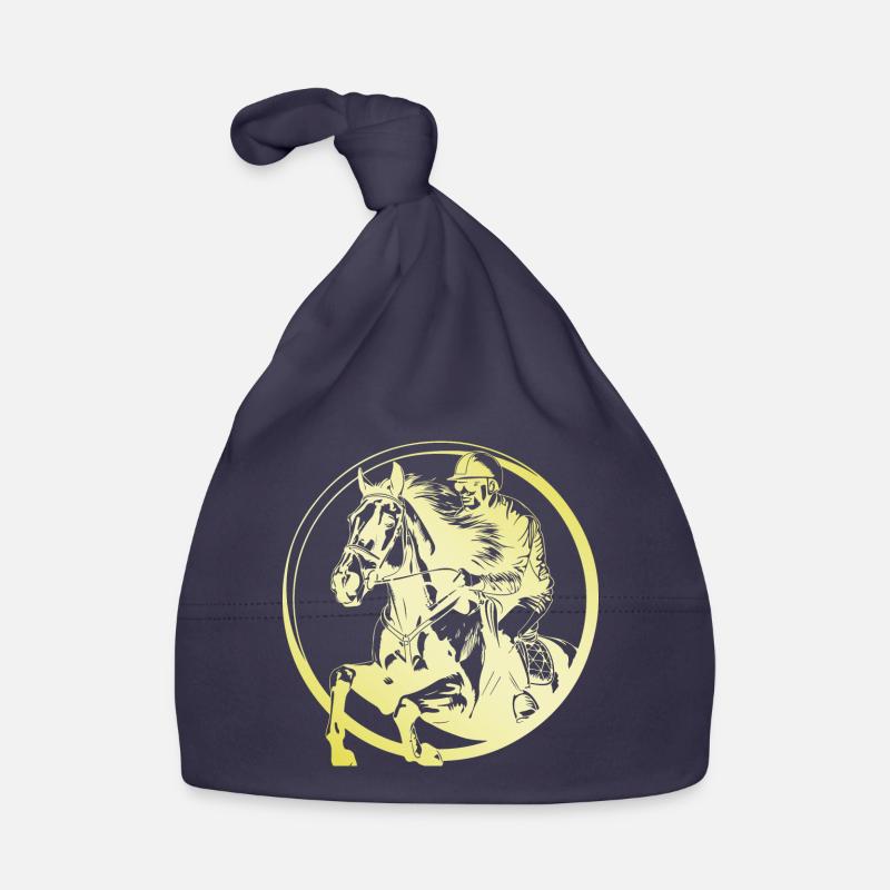 Reiten Pferd Mann Baby Bio-Mütze