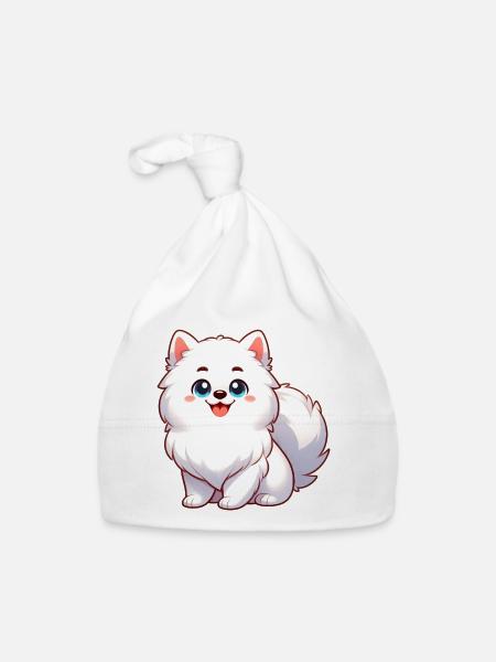 Spitz 4 - Baby Bio-Mütze - Weiß - Vorne