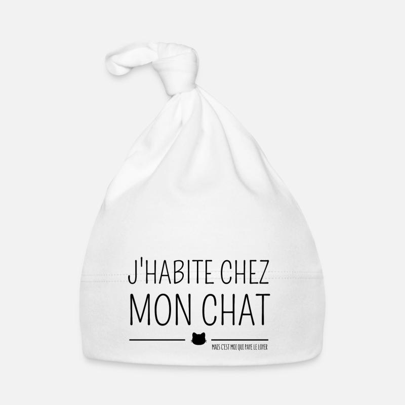 J'habite chez mon chat (mais...) Bonnet bio Bébé