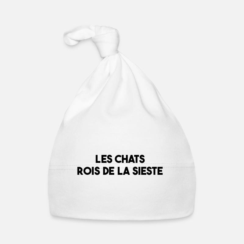 Les Chats, ROIS De La Sieste - Idée Cadeau Bonnet bio Bébé