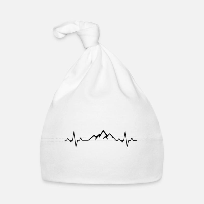 ECG mountains I love mountains Organic Baby Cap