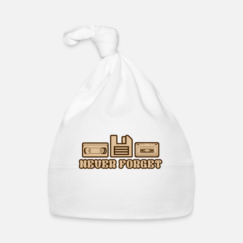 Never forget - video cassette diskette cassette Organic Baby Cap