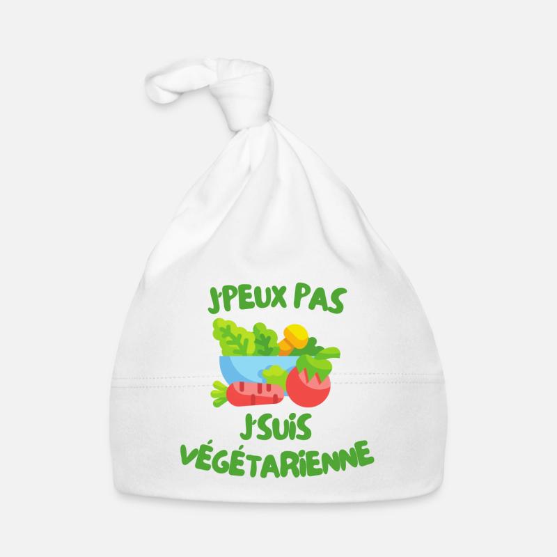 J'peux pas j'suis végétarienne Bonnet bio Bébé