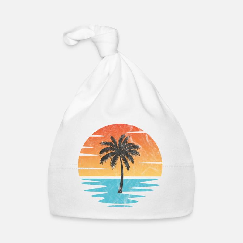 Plage Coucher de soleil Bonnet bio Bébé