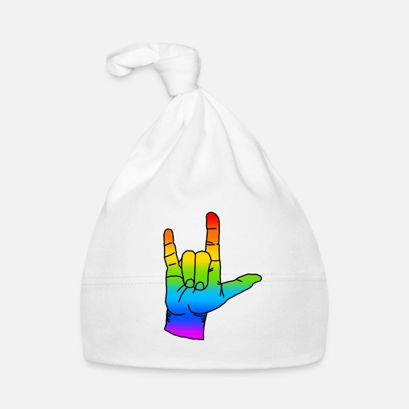 Regenbogen Rock n Roll Baby Bio-Mütze