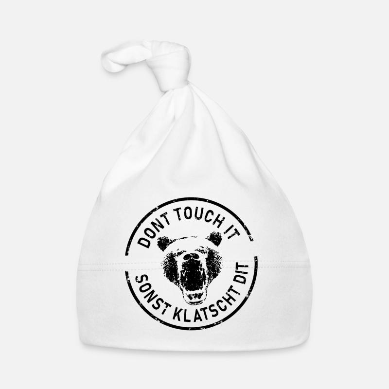 Dont touch it sonst klatscht dit schwarz Baby Bio-Mütze
