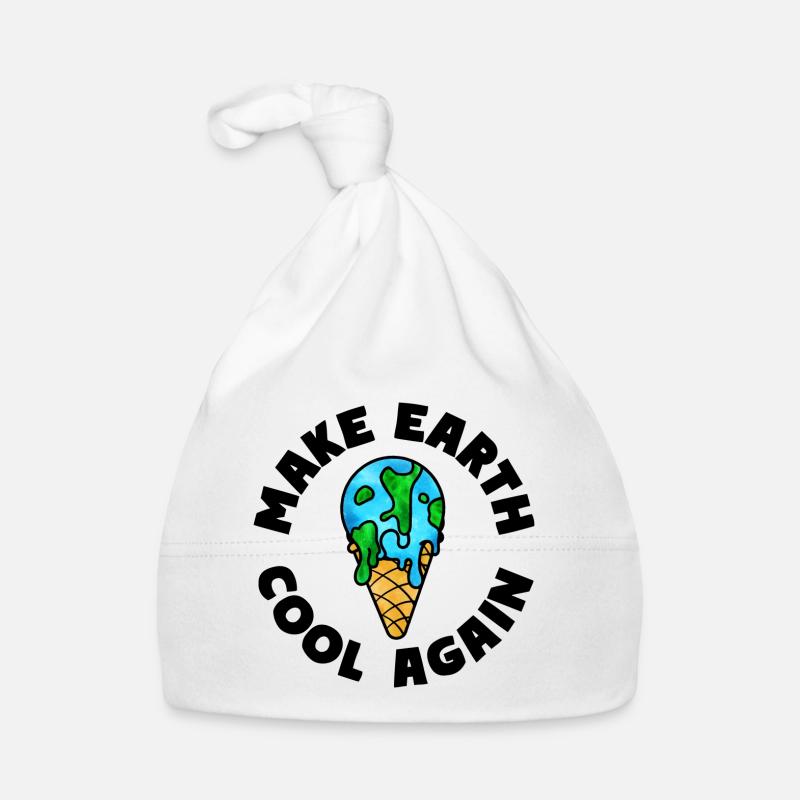 Terre fondue crème glacée Make Earth Cool Again Bonnet bio Bébé