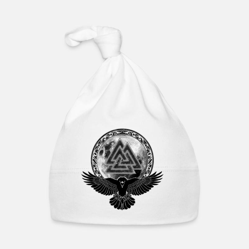 Raven Valknut Pleine Lune Bonnet bio Bébé