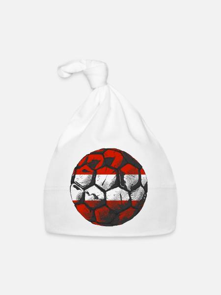 Austria Flag Austria Austrian Flag AT - Organic Baby Cap - white - Front