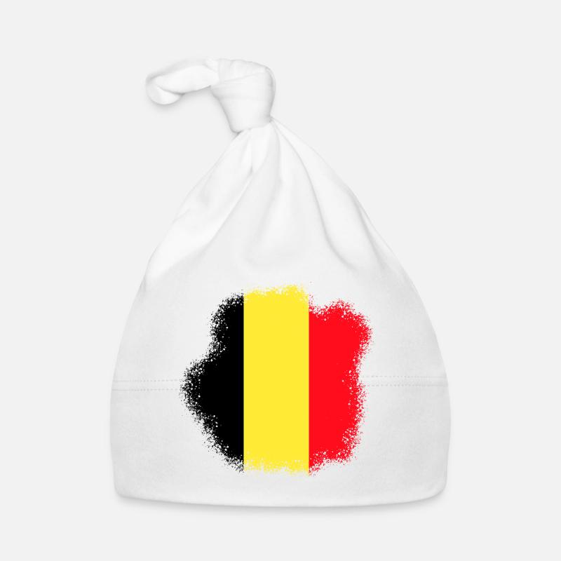 Drapeau de la Belgique Drapeau belge vintage Look usé Bonnet bio Bébé