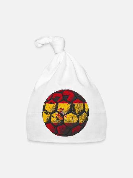 Spain Flag Vintage Spanish Flag Distressed Look - Organic Baby Cap - white - Front
