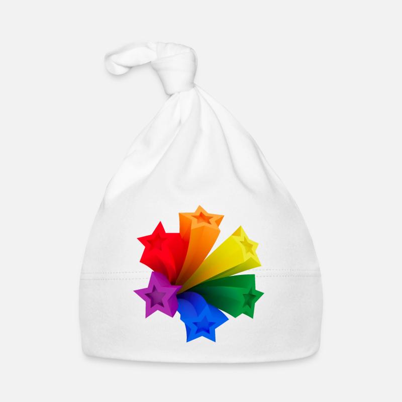 Dynamic Rainbow Stars LGBT V3 Organic Baby Cap