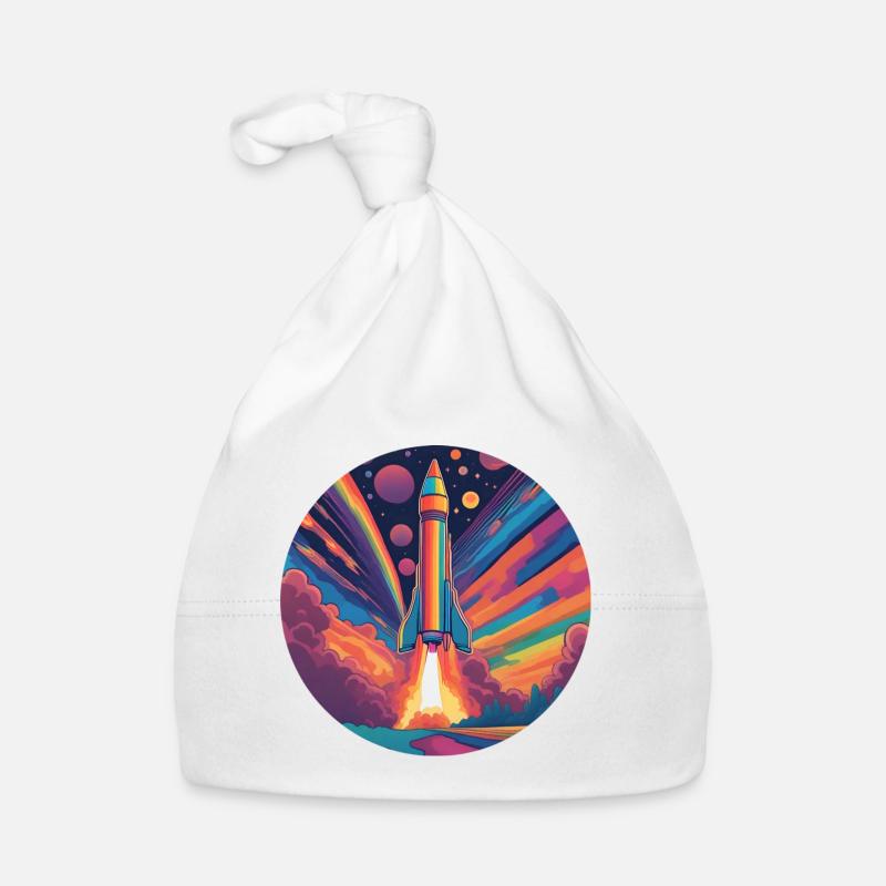 Cosmic Cascade - Baby Bio-Mütze - Weiß