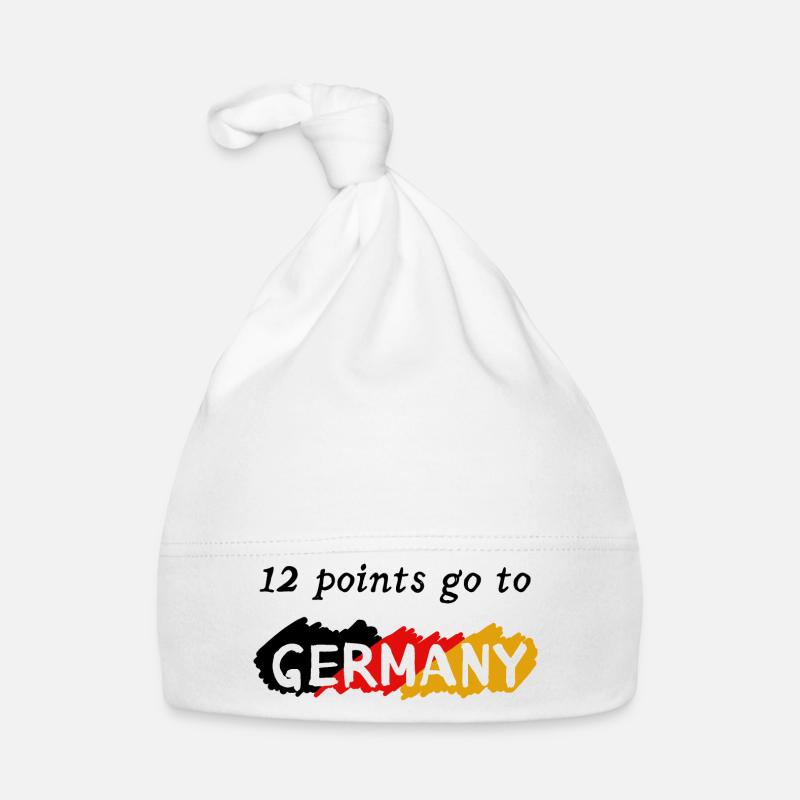 12 points go to Germany - Baby Bio-Mütze - Weiß