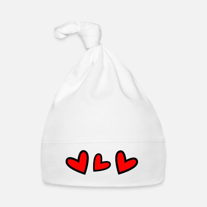 CŒUR. CŒURS. SAINT VALENTIN. LOVE. AMOUR Bonnet bio Bébé
