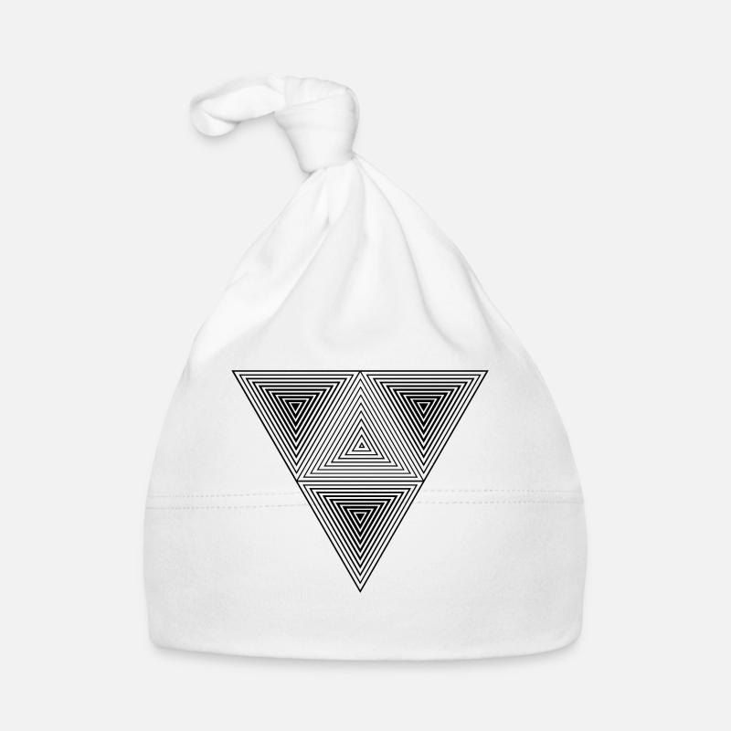 Optical illusion (Hipster Dreick) B&w Art Baby Bio-Mütze