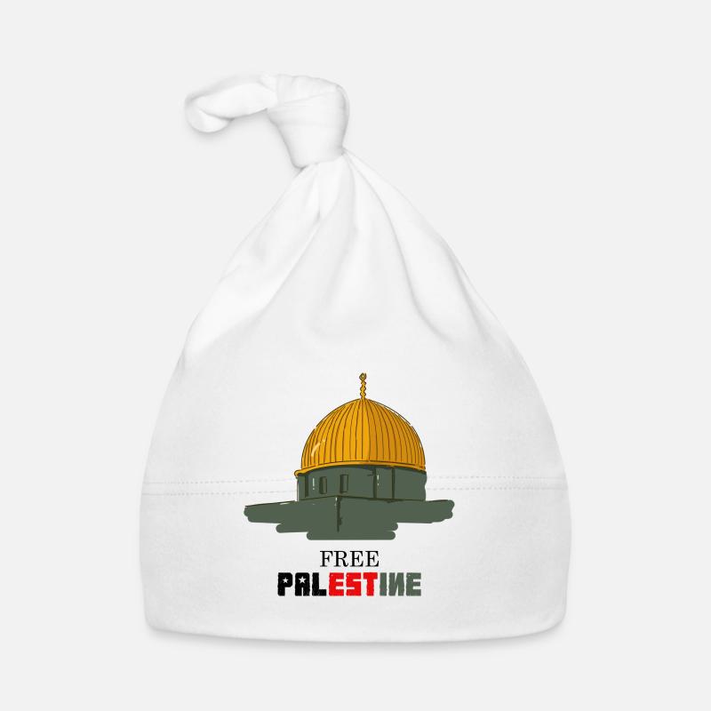Free palestine - Bonnet bio Bébé - blanc