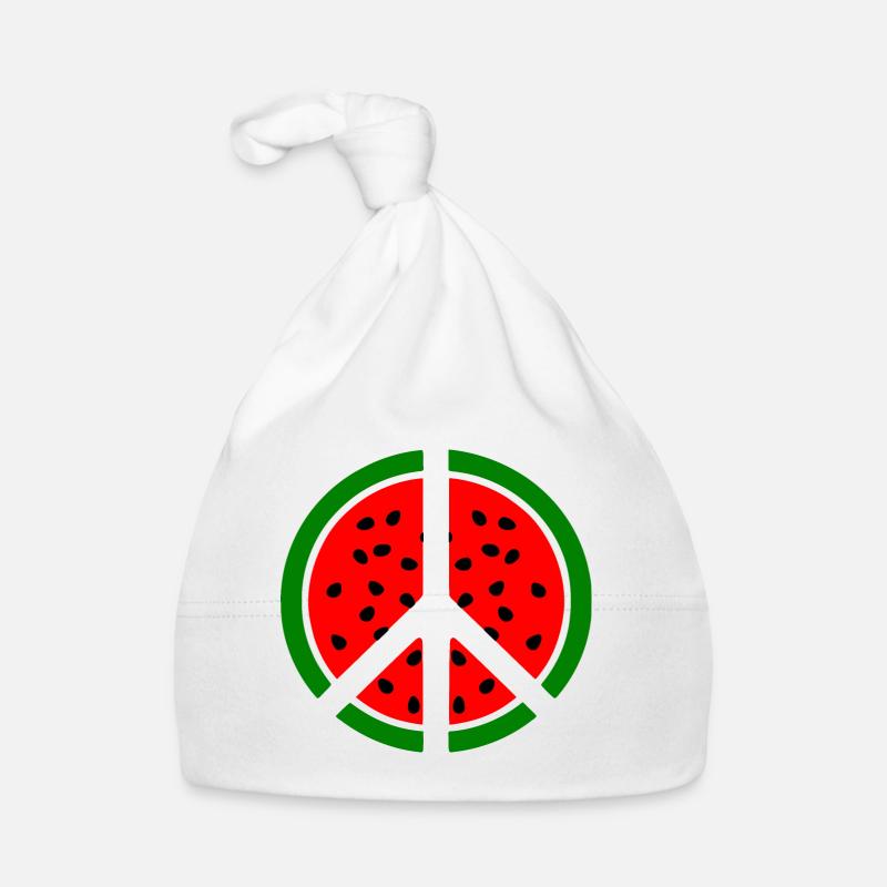 Watermelon peace symbol Organic Baby Cap