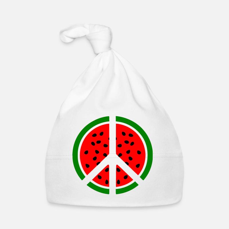 Wassermelone melone peacezeichen Baby Bio-Mütze