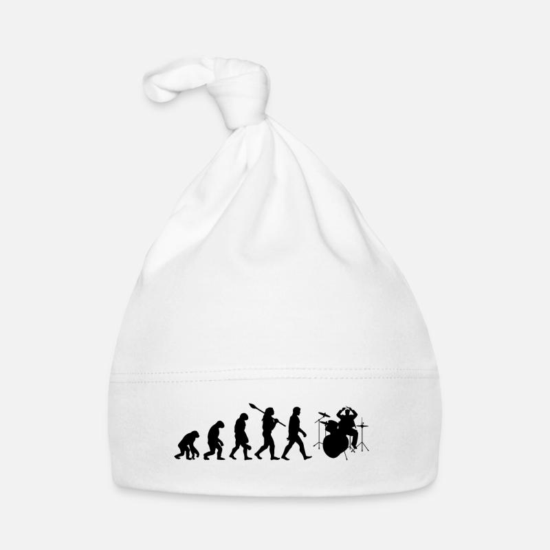 Drum Evolution - Baby Bio-Mütze - Weiß