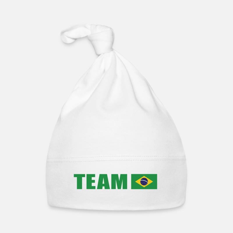 Équipe de soutien au Brésil Bonnet bio Bébé