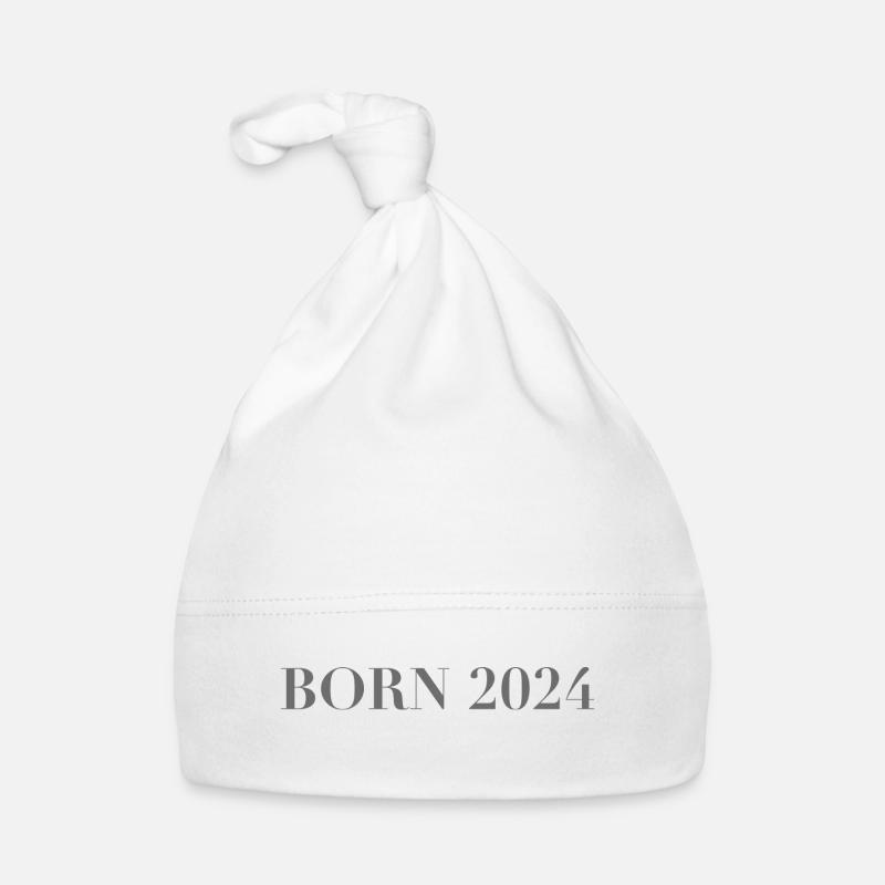 NÉ EN 2024 - Bonnet bio Bébé - blanc