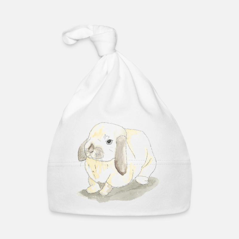 Rabbits - Organic Baby Cap - white
