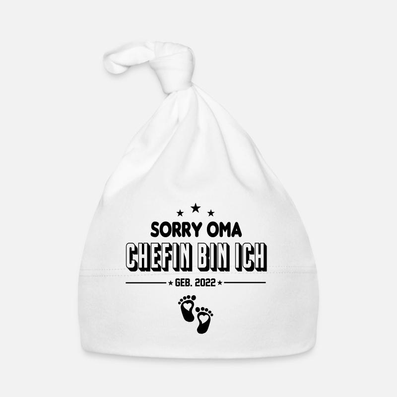 Säugling Baby 2022 Oma Chefin bin ich Baby Bio-Mütze