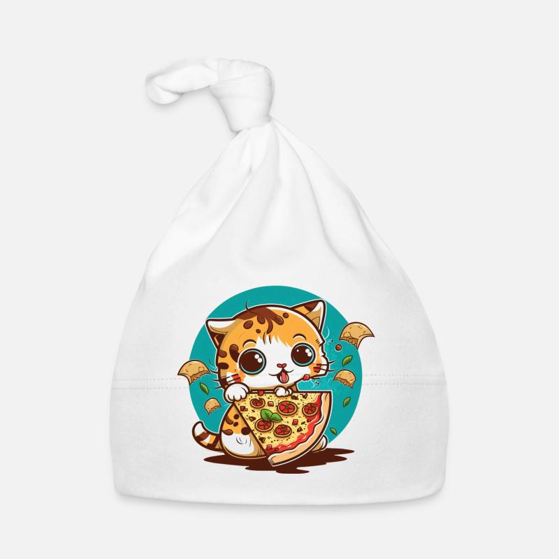 Kätzchen Pizza Chibi Baby Bio-Mütze