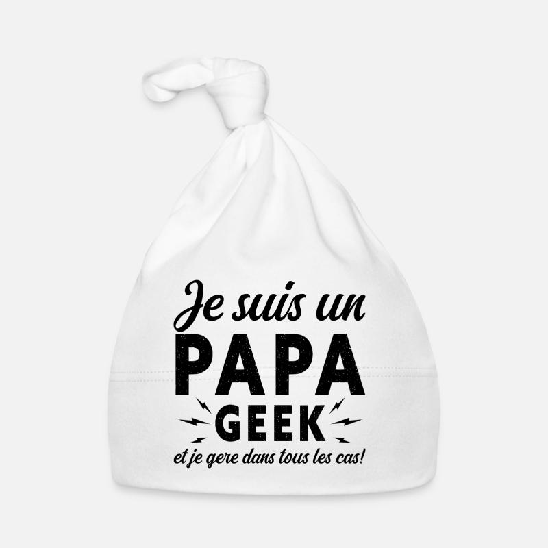 Papa GEEK Bonnet bio Bébé