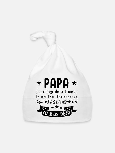 Dad, I've been trying to find you the best gift - Organic Baby Cap - white - Front