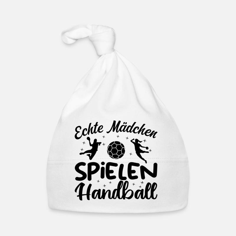 Echte Mädchen spielen Handball Baby Bio-Mütze