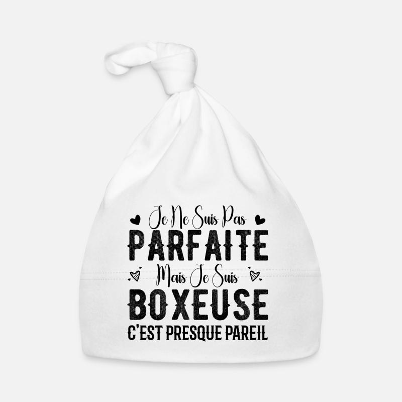 Pas Parfaite Mais Je Suis Boxeuse - Cadeau Boxeuse Bonnet bio Bébé