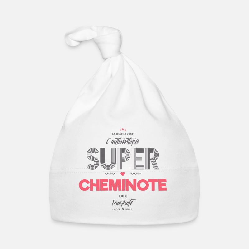 L authentique super cheminote - Bonnet bio Bébé - blanc