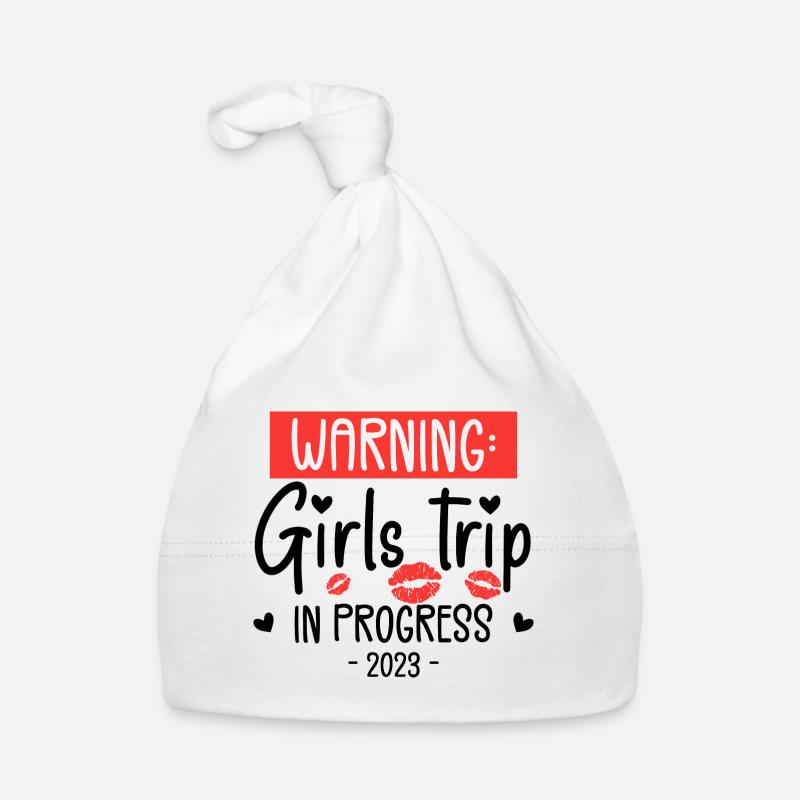 Warning Girls Trip In Progress 2023 Bonnet bio Bébé