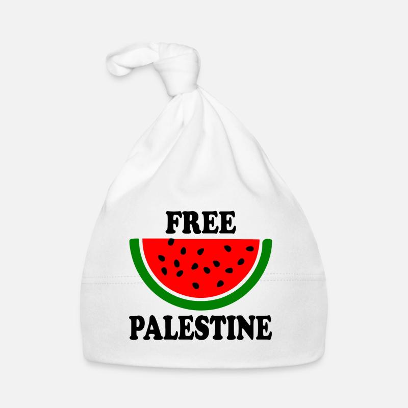Free palestine Watermelon melon Organic Baby Cap