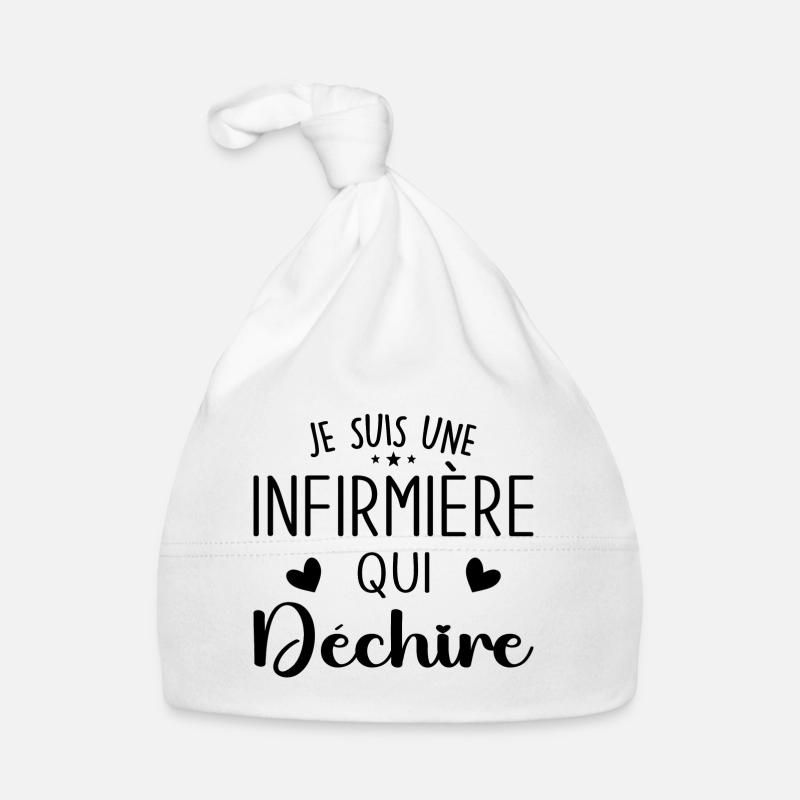 Je Suis Une Infirmière Qui Déchire Bonnet bio Bébé
