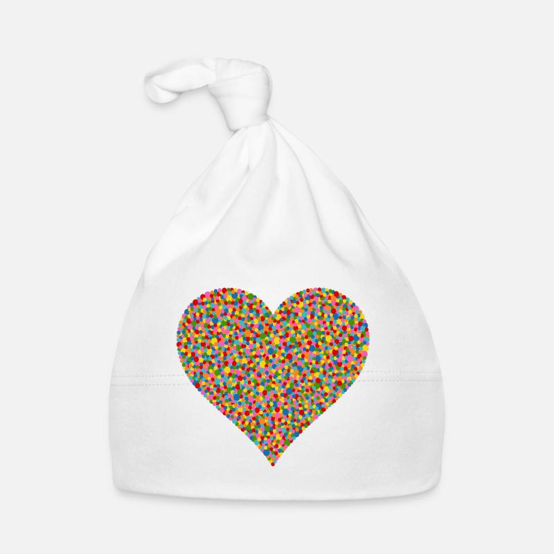 Konfetti Herz Baby Bio-Mütze